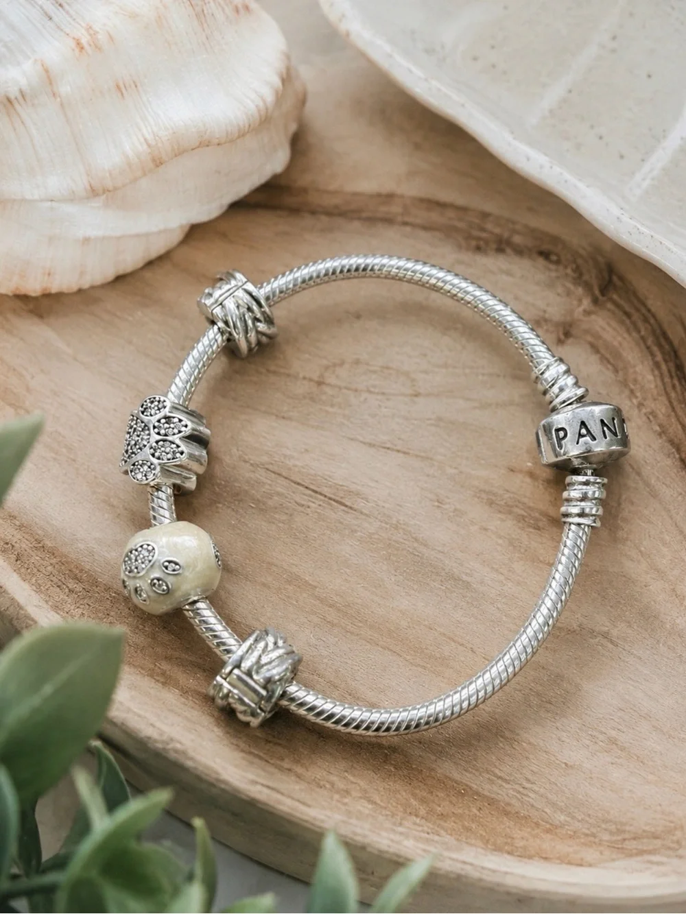 PANDORA 925 STERLING SILVER CHARM BRACELET WITH PET CHARMS  Classic Timeless